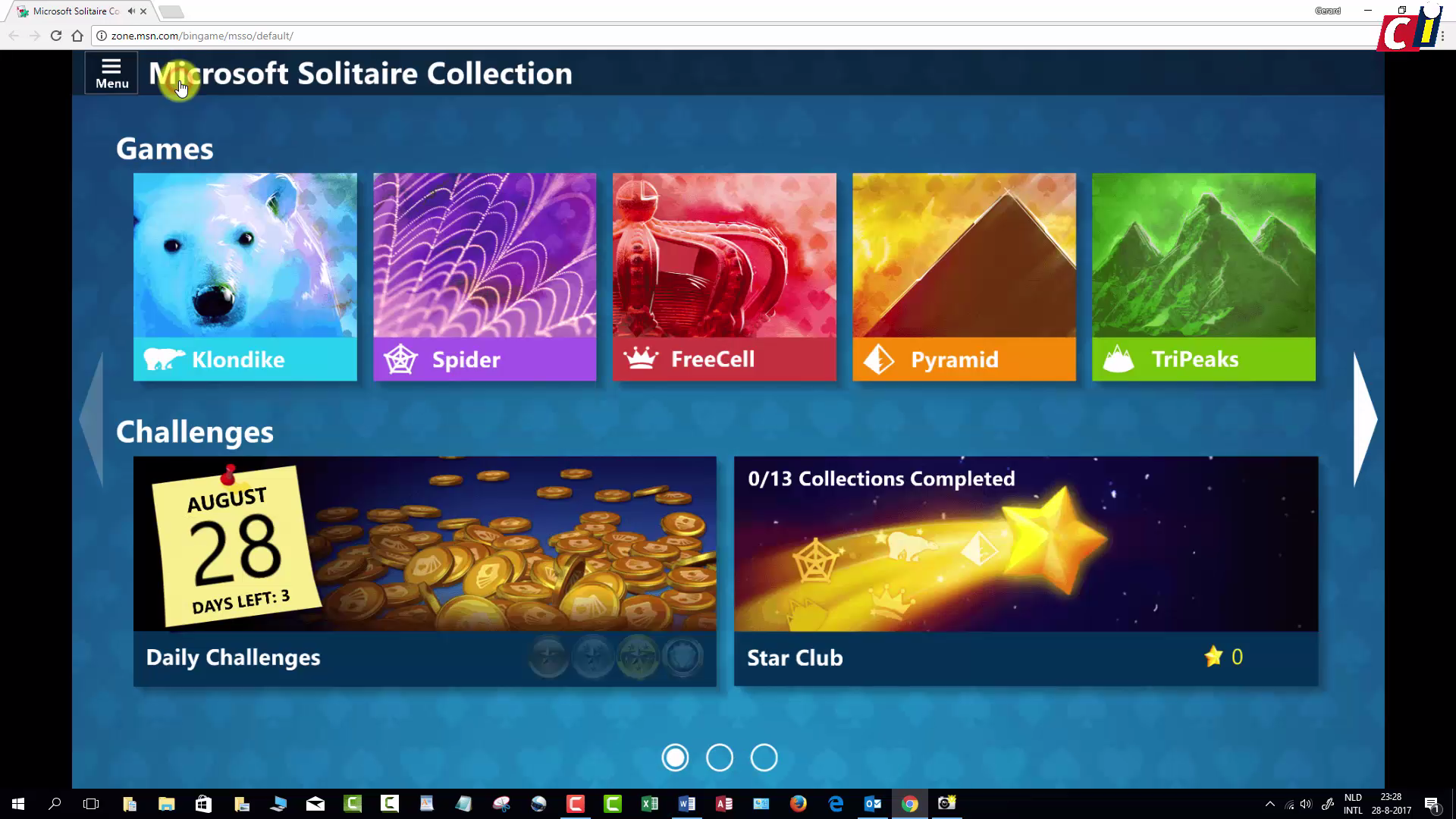 what are the experience levels for microsoft solitaire collection