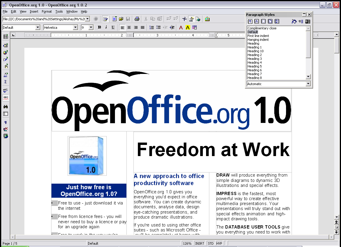 open free office