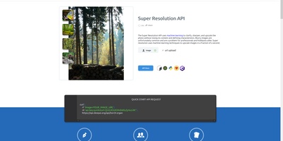 Super Resolution API - Vergroot je foto's met AI