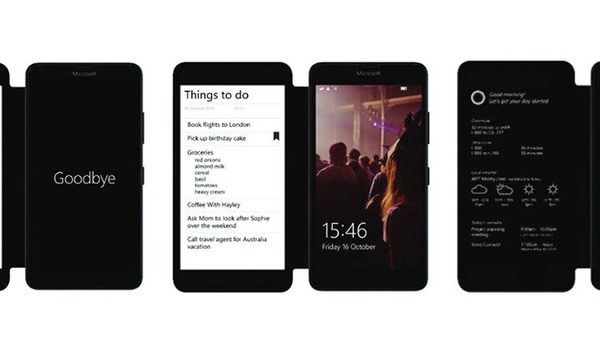 Microsoft toont smartphone-hoesje met ingebouwd scherm