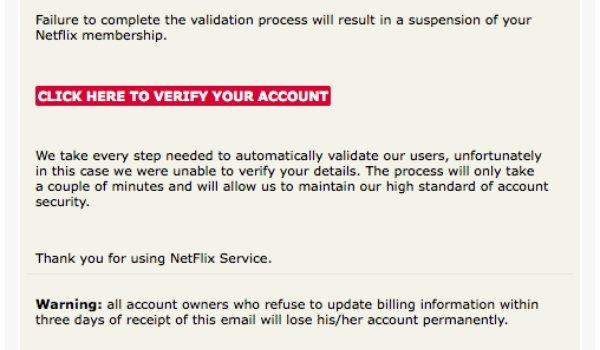 Netflix-gebruikers moeten oppassen voor phishing