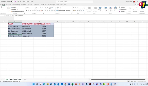 Excel: Gegevens hergebruiken