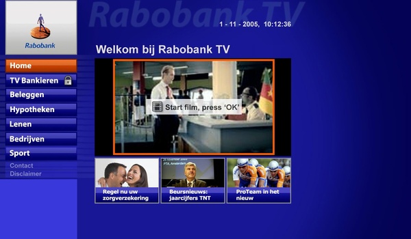 Rabobank-klanten kunnen bankieren via de tv