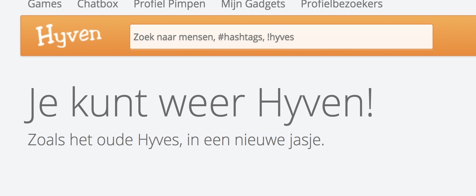 Hyves is terug, nu alleen met de naam Hyven.nl