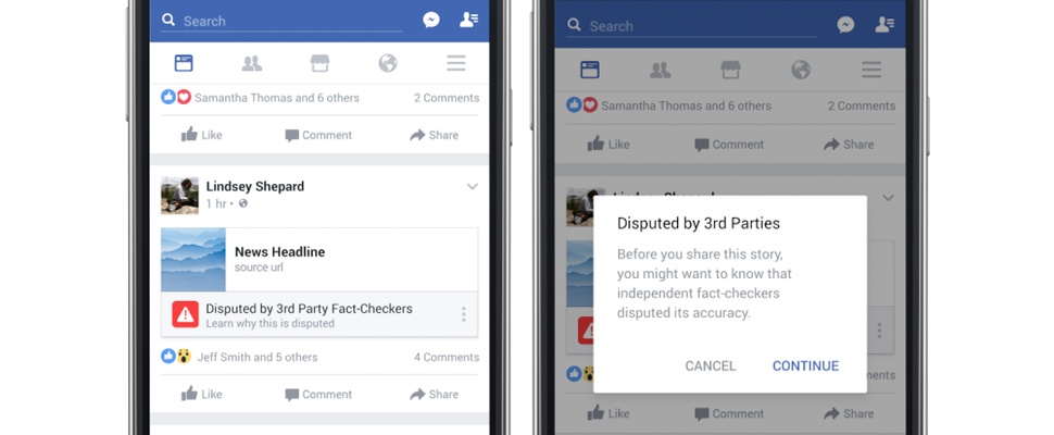 Facebook waarschuwt duidelijker voor nepnieuws