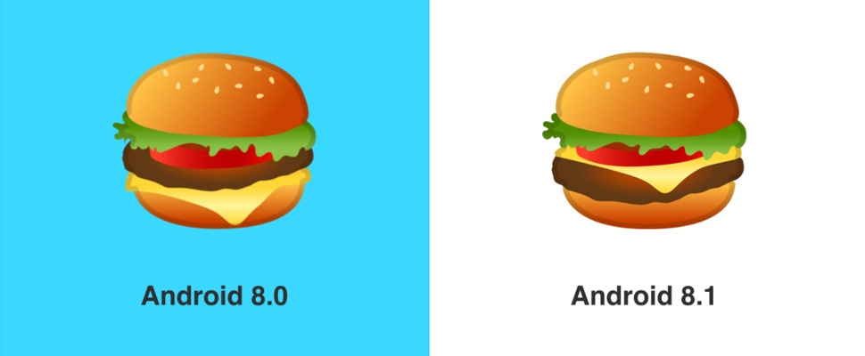 Kaas bovenop in vernieuwde cheeseburger-emoji