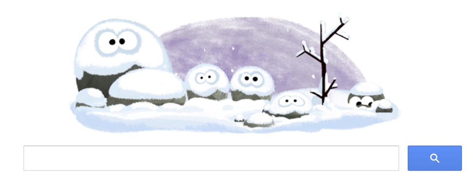 Eerste dag van de winter gevierd met een Google Doodle