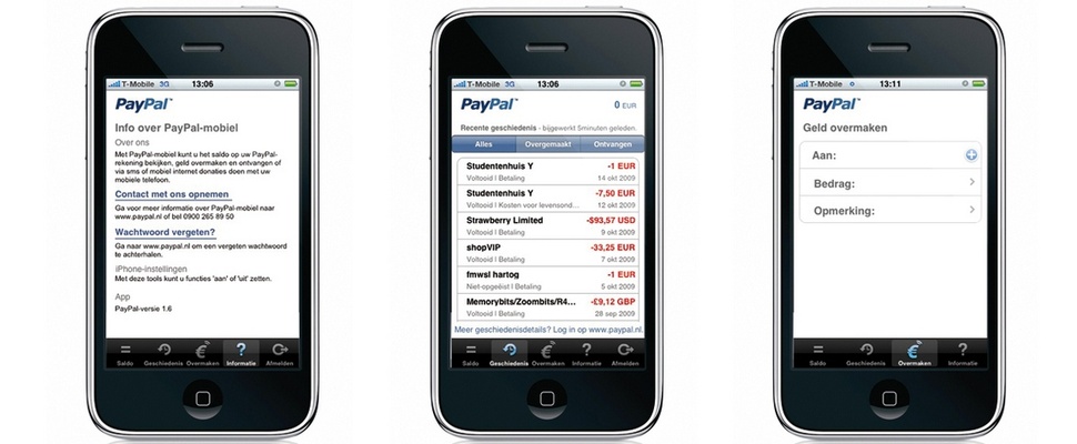 PayPal app voor iPhone en Android 