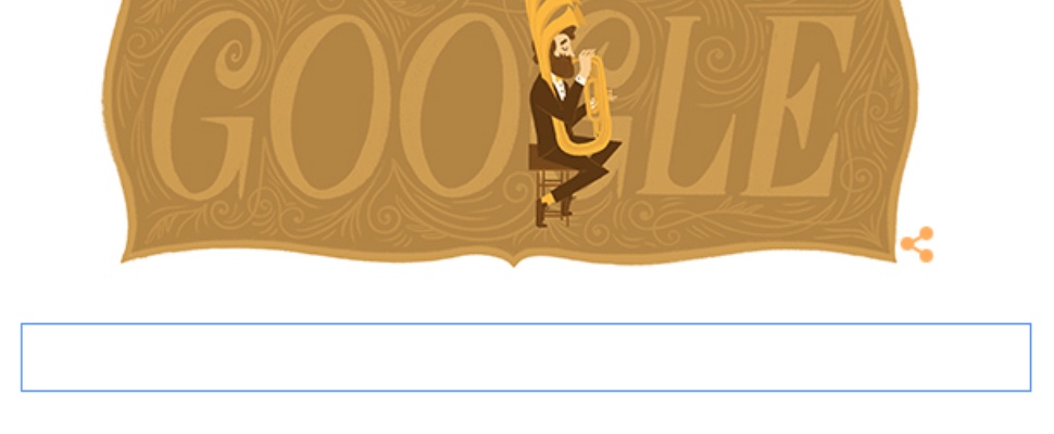 201e verjaardag van Adolphe Sax gevierd door Google