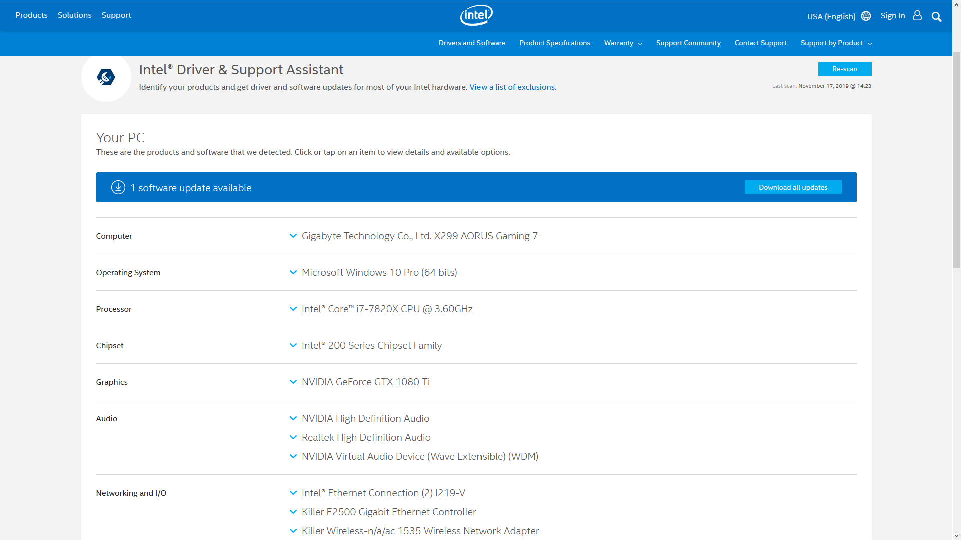 intel drive support assistant
